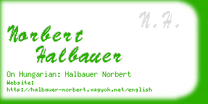 norbert halbauer business card